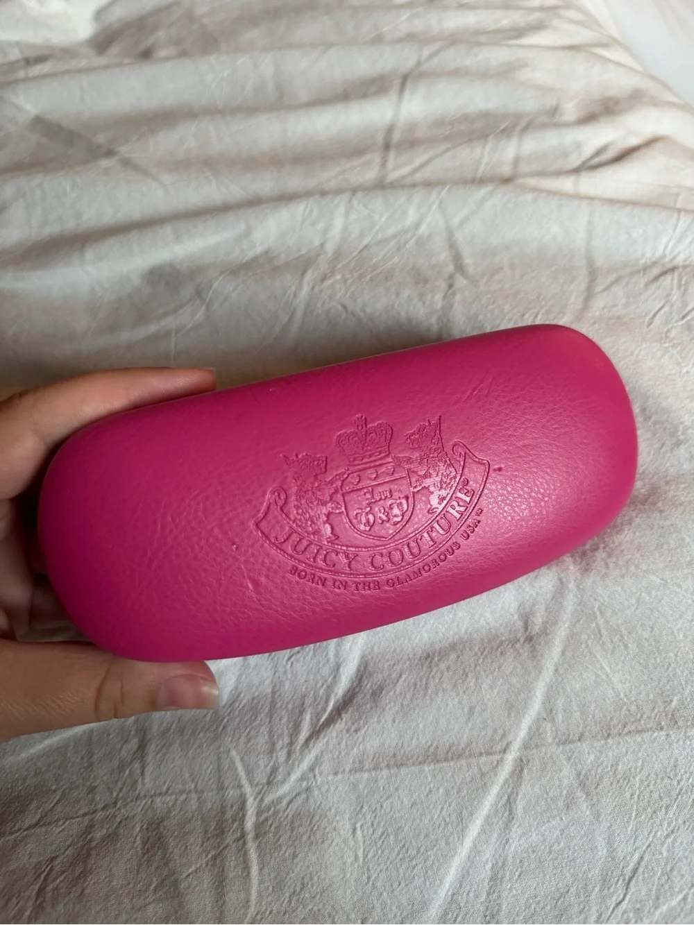 Juicy Couture Hot Pink Embossed Eyewear Case